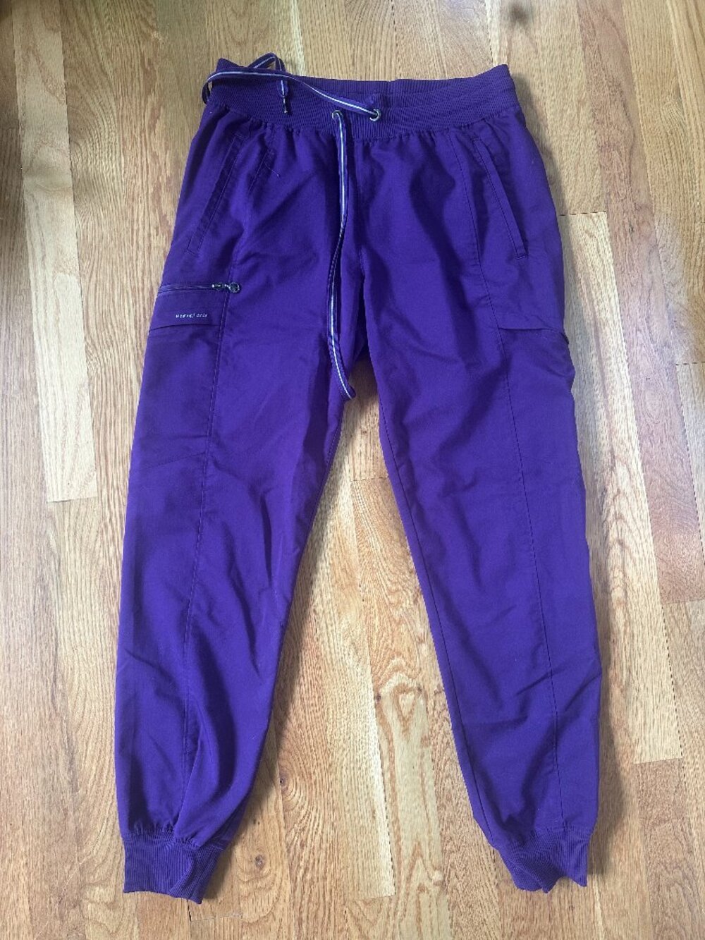 Purple Healing Hands Jogger Scrub Pants